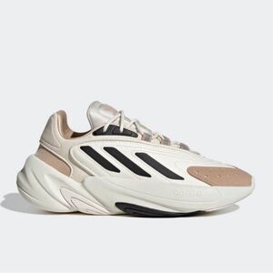 Kids Adidas Ozelia White Tan and Black Sneaker